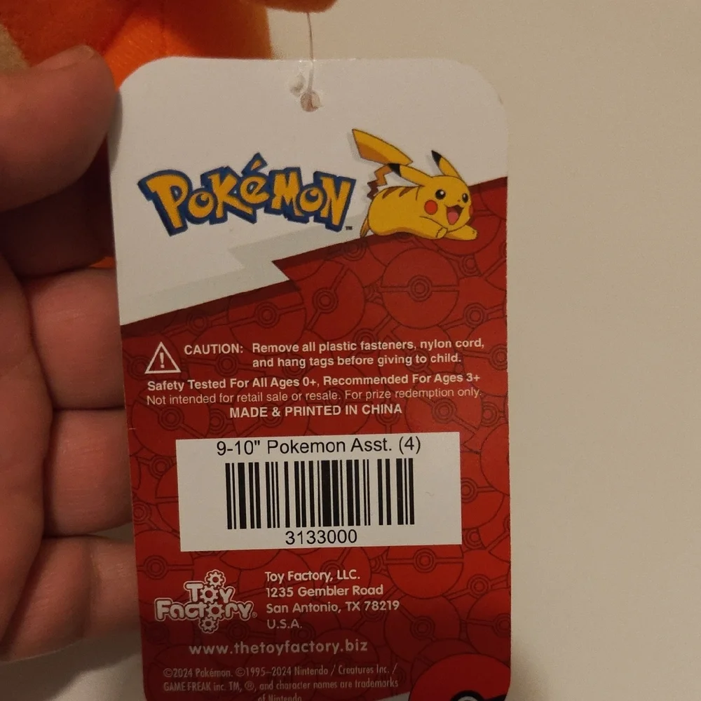 Pokemon Plush Set - Green Bulbasaur and Orange Charmander - Picture 4 of 6